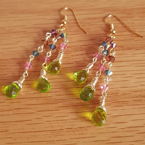 Aretes gotas escalonadas