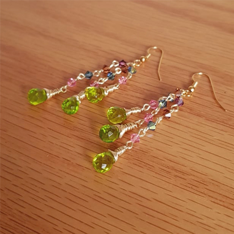 Aretes gotas escalonadas